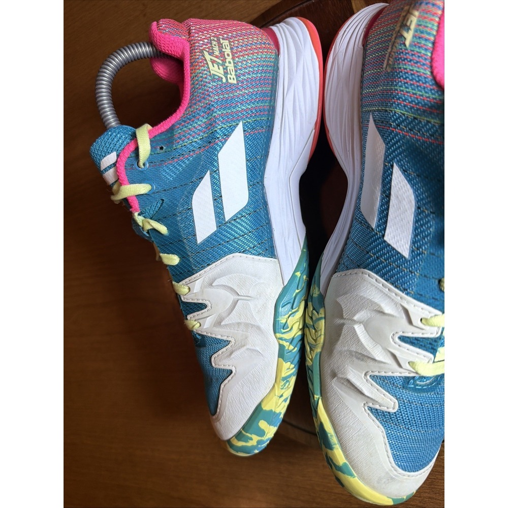 Babolat Jet Mach 2 Women Tennis Pickleball Shoes Blue Pink Michelin US 8 - Picture 10 of 16